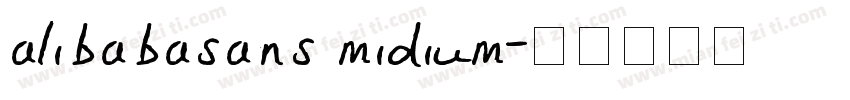 alibabasans midium字体转换